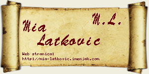 Mia Latković vizit kartica